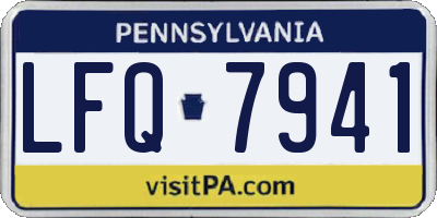 PA license plate LFQ7941