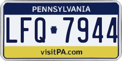 PA license plate LFQ7944