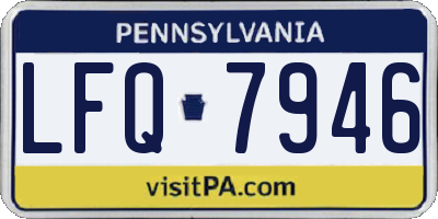 PA license plate LFQ7946
