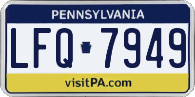 PA license plate LFQ7949