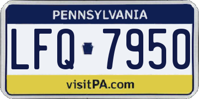 PA license plate LFQ7950