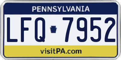 PA license plate LFQ7952