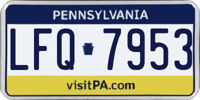 PA license plate LFQ7953