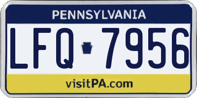 PA license plate LFQ7956