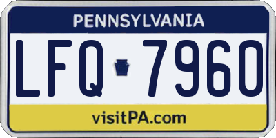 PA license plate LFQ7960
