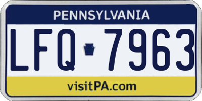 PA license plate LFQ7963