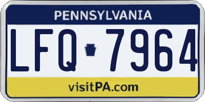 PA license plate LFQ7964
