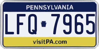 PA license plate LFQ7965