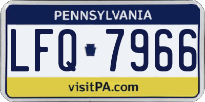 PA license plate LFQ7966