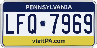 PA license plate LFQ7969