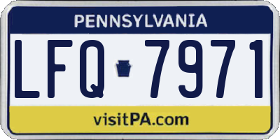 PA license plate LFQ7971