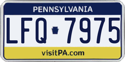 PA license plate LFQ7975
