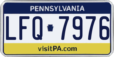 PA license plate LFQ7976