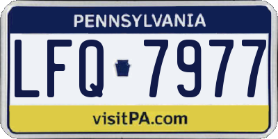 PA license plate LFQ7977