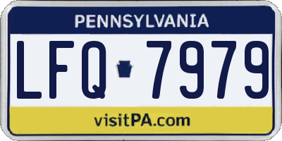 PA license plate LFQ7979