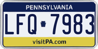 PA license plate LFQ7983