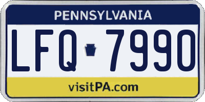 PA license plate LFQ7990