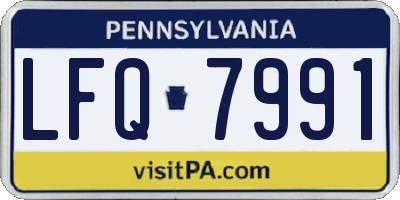 PA license plate LFQ7991