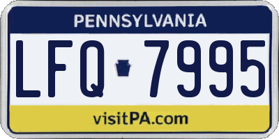 PA license plate LFQ7995