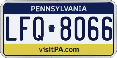 PA license plate LFQ8066