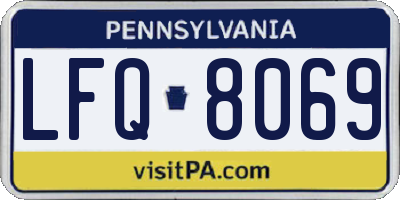 PA license plate LFQ8069