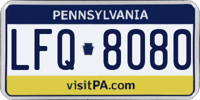 PA license plate LFQ8080