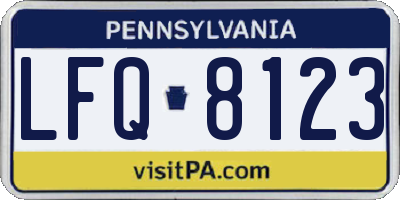 PA license plate LFQ8123