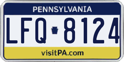 PA license plate LFQ8124