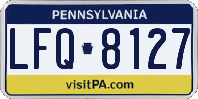 PA license plate LFQ8127