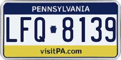 PA license plate LFQ8139