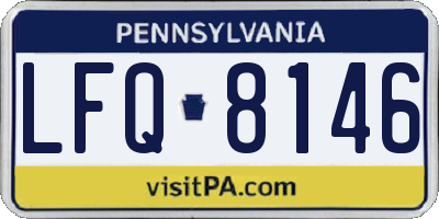 PA license plate LFQ8146