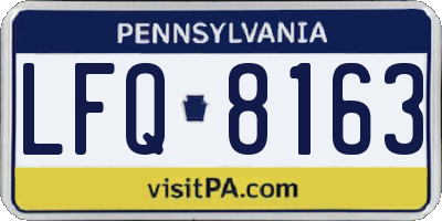 PA license plate LFQ8163