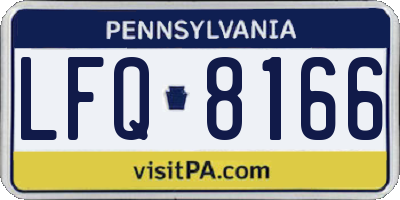 PA license plate LFQ8166