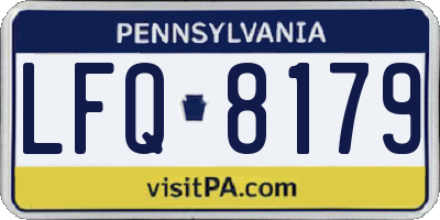 PA license plate LFQ8179