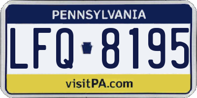 PA license plate LFQ8195