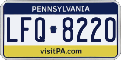 PA license plate LFQ8220