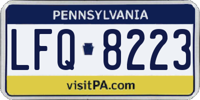 PA license plate LFQ8223