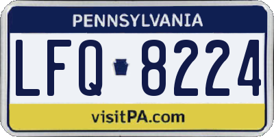 PA license plate LFQ8224