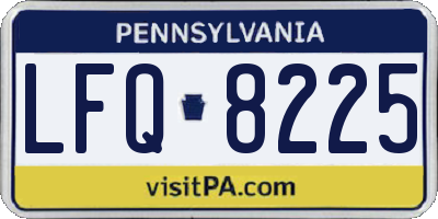 PA license plate LFQ8225