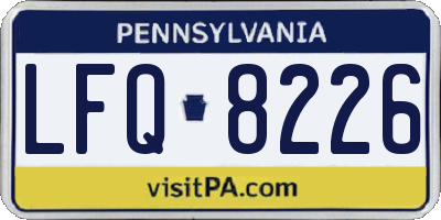 PA license plate LFQ8226