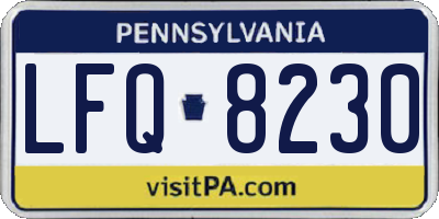 PA license plate LFQ8230