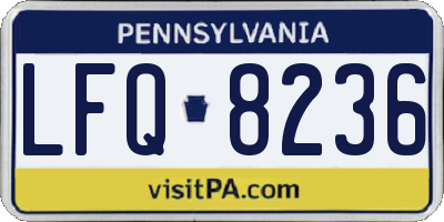 PA license plate LFQ8236