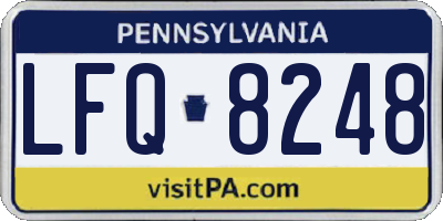 PA license plate LFQ8248