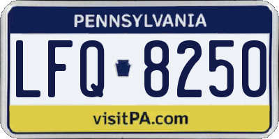 PA license plate LFQ8250