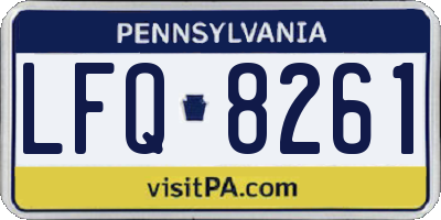 PA license plate LFQ8261