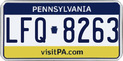 PA license plate LFQ8263