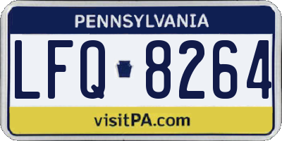 PA license plate LFQ8264