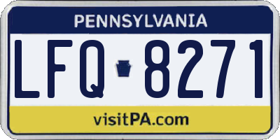 PA license plate LFQ8271