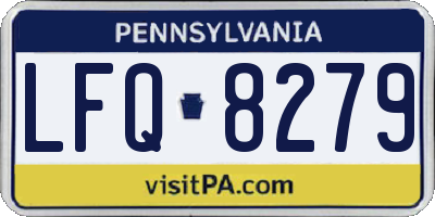 PA license plate LFQ8279