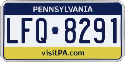 PA license plate LFQ8291